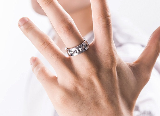 Bague d'anxiété tournante pour hommes