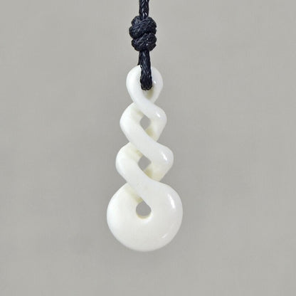 Infinity Twist Bone Pikorua Pendant