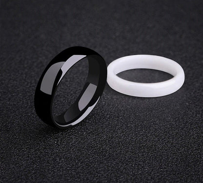 His and Hers Zirconium Ceramic Hypoallergenic Wedding Bands