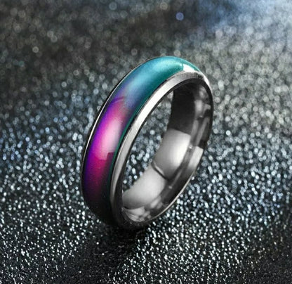 Rainbow Titanium Mood Ring