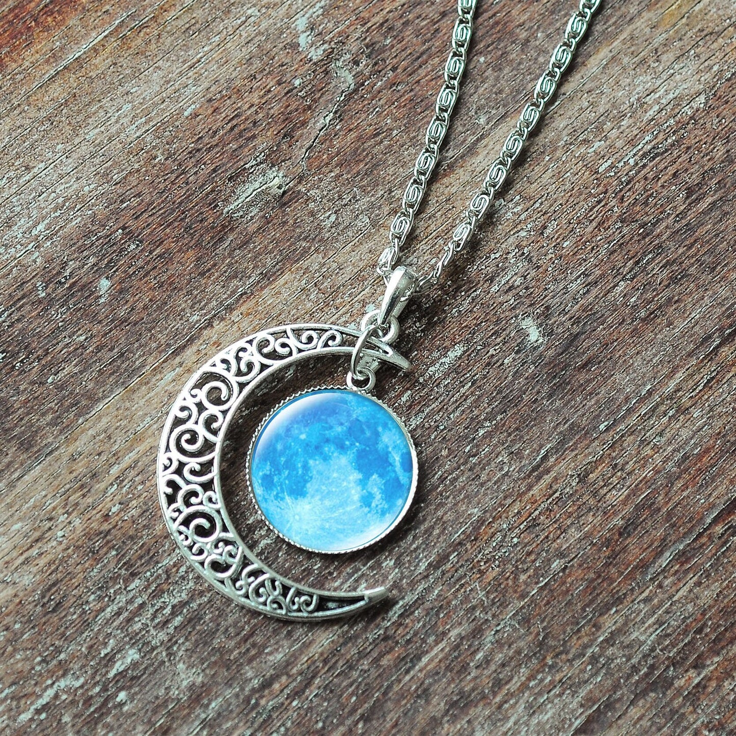 Crescent Moon Rainbow Pendant