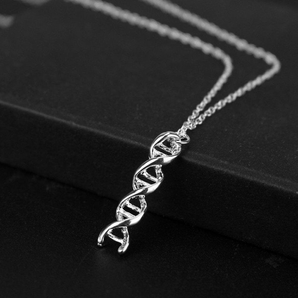 Gold DNA Molecule Pendant