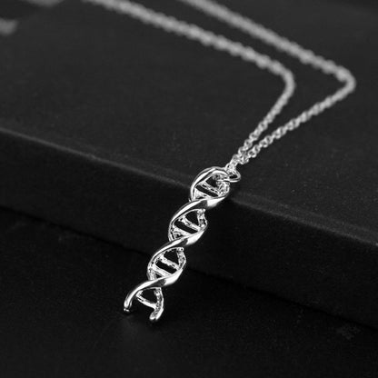 Gold DNA Molecule Pendant