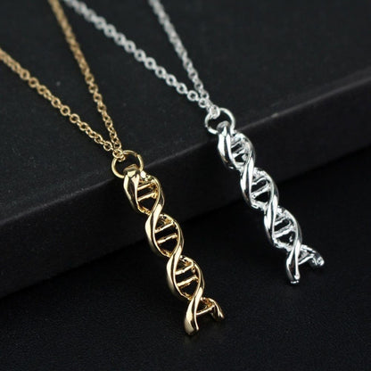 Gold DNA Molecule Pendant