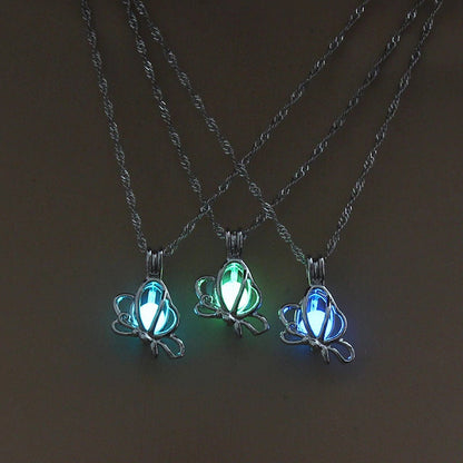 Glowing Butterfly Necklace