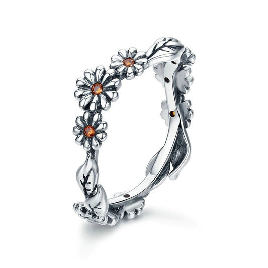 Bague marguerite en argent sterling 925