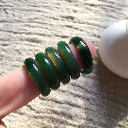 Bague Agate Vert Émeraude Brute