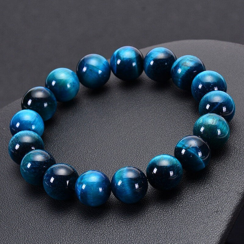 Bracelet Oeil de Tigre Bleu Lac