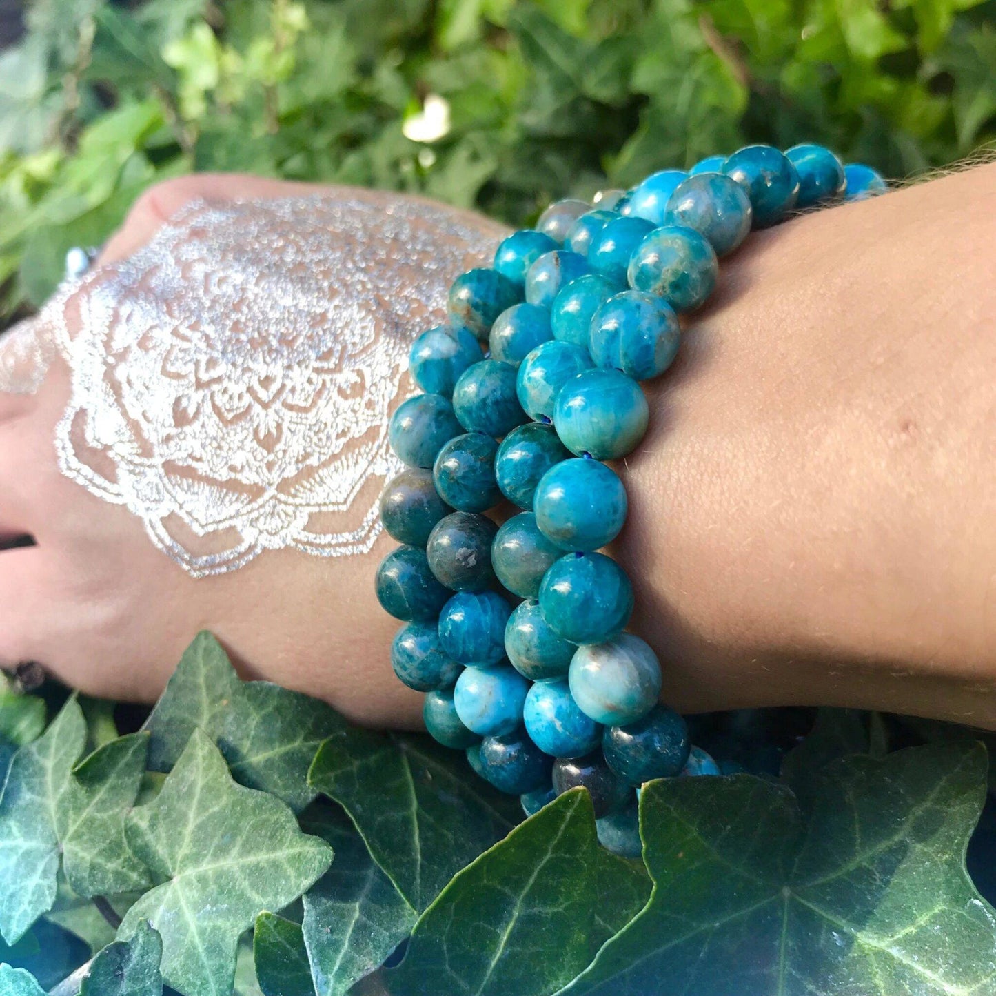 Blue Apatite Crystal Bracelets