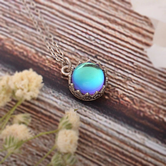 Aurora Borealis 925 Sterling Silver Necklace