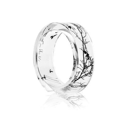 Birds on Tree Branch Ring