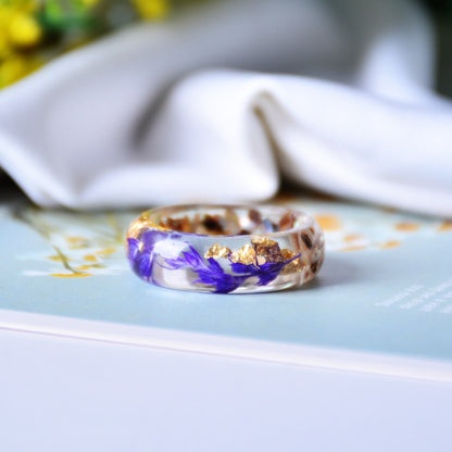 Terrarium Purple Flower Ring