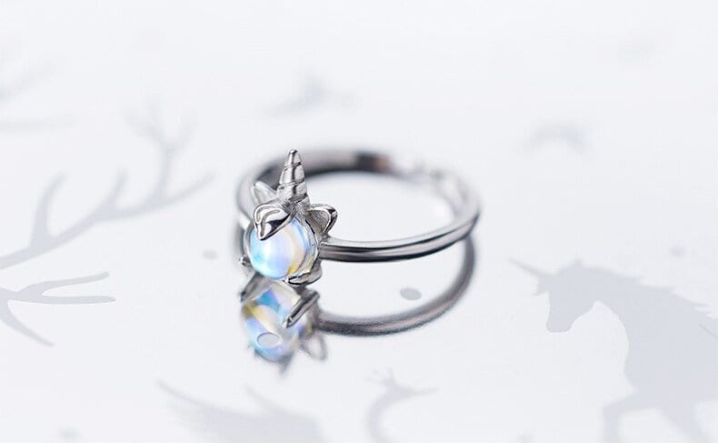 Iridescent Unicorn 925 Sterling Silver Ring