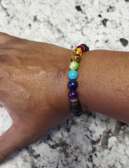 7 Chakras Essential Oil Bracelet