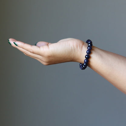 Sparkly Blue Goldstone Bracelet