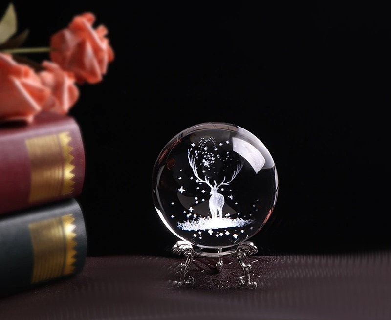 Magical Stag Glass Paperweight