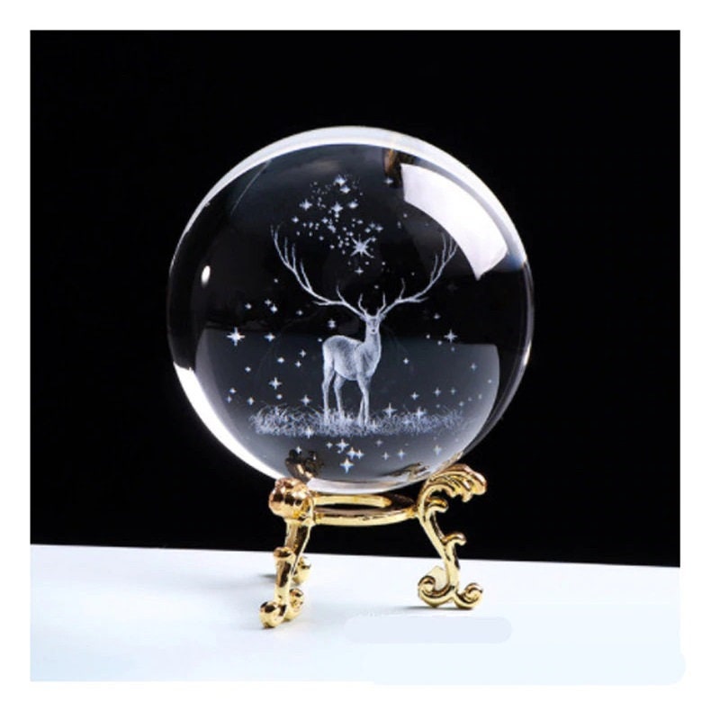 Magical Stag Glass Paperweight