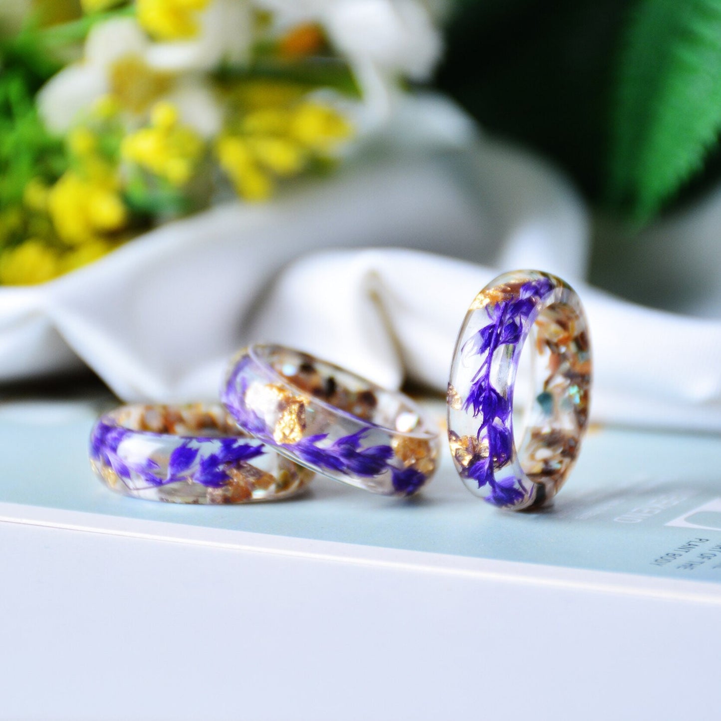 Terrarium Purple Flower Ring