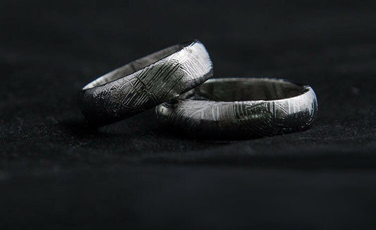 Real Meteorite Wedding Band