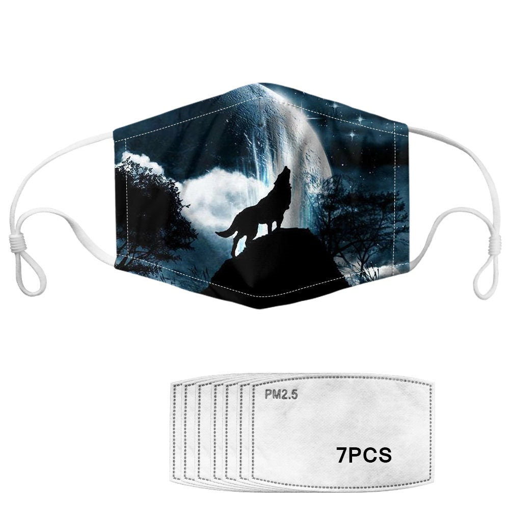 Wolf Moon Gesichtsmaske mit Filtern