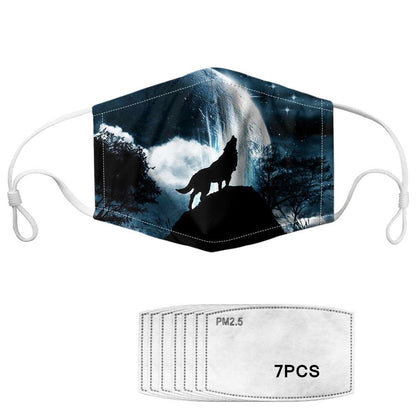 Wolf Moon Gesichtsmaske mit Filtern