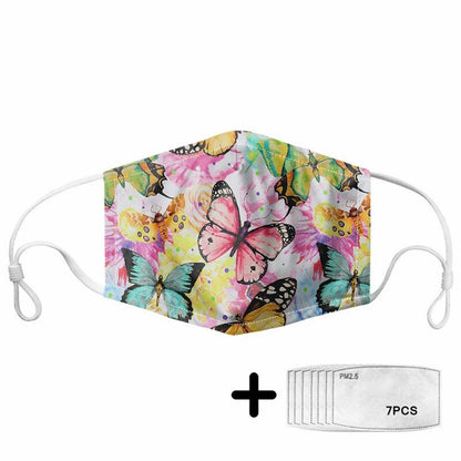 Floral Butterfly Mask with Filters