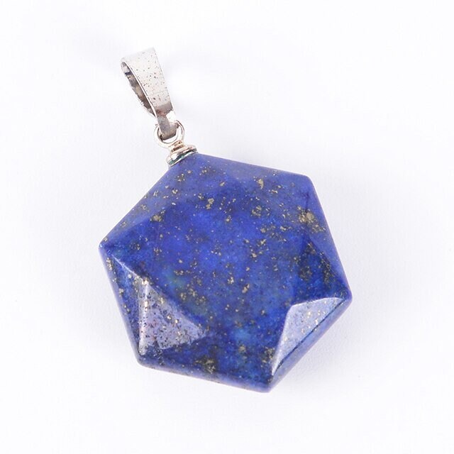 Hexagonal Lapis Lazuli Pendant