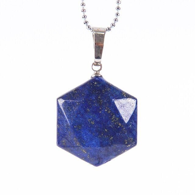 Hexagonal Lapis Lazuli Pendant