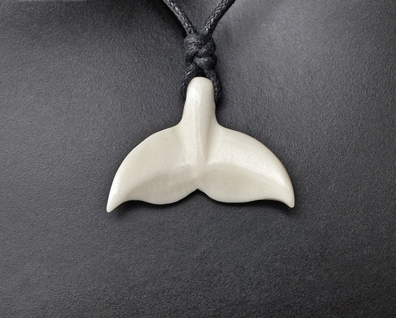 Carved Fish Tail Pendant