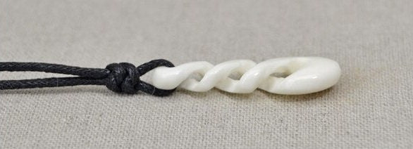 Infinity Twist Bone Pikorua Pendant