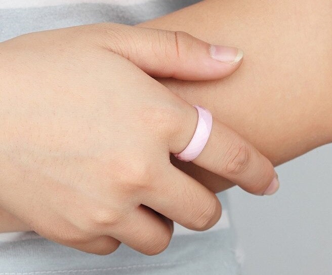 Pink Zirconium Ceramic Ring Hypoallergenic Ring