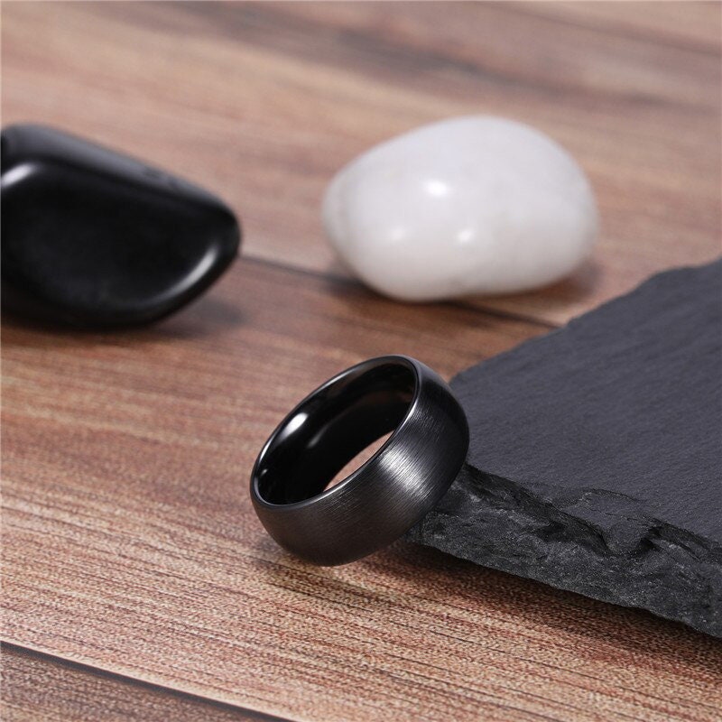 Brushed Zirconium Ceramic Hypoallergenic Ring