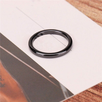 Gothic Stacking Ring in Black Zirconium Ceramic