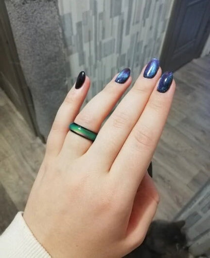 Rainbow Titanium Mood Ring