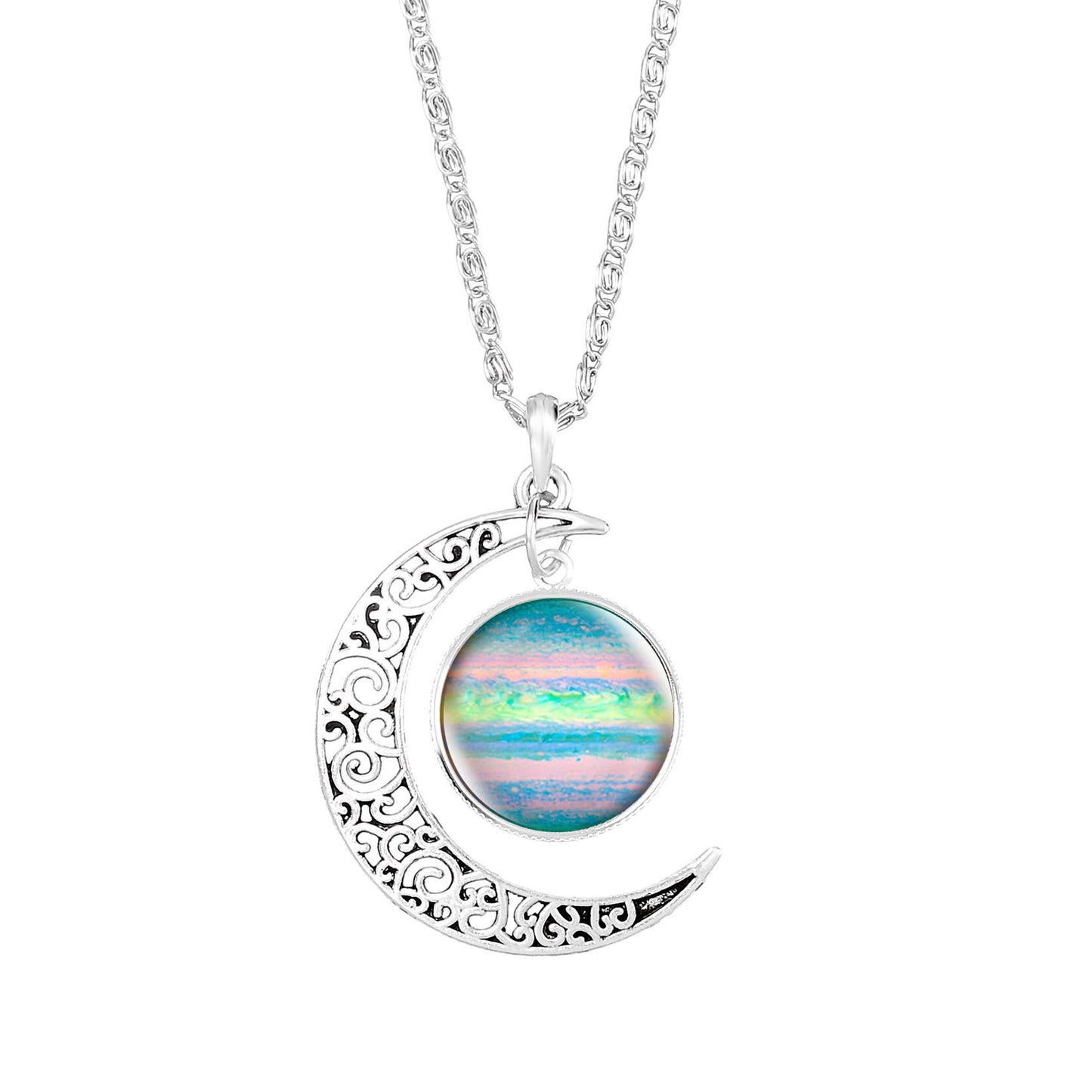 Crescent Moon Rainbow Pendant