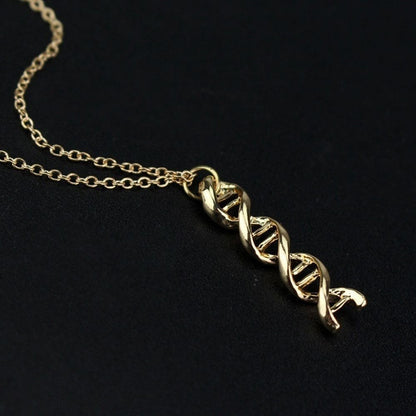 Gold DNA Molecule Pendant