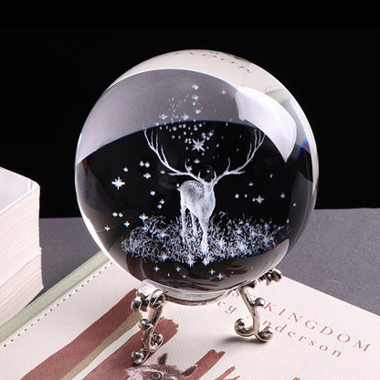 Magical Stag Glass Paperweight