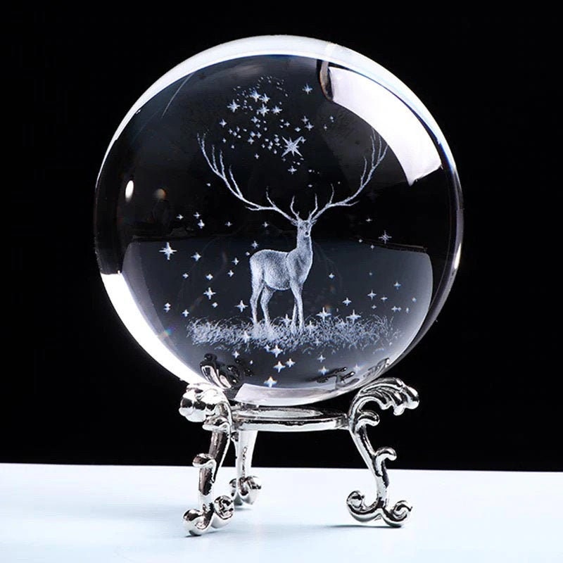 Magical Stag Glass Paperweight