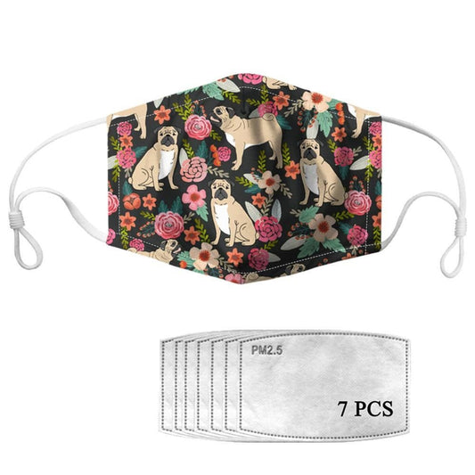 Mopsmaske mit Filtern