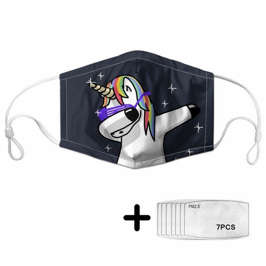 Unicorn Dab Face Mask with Filters