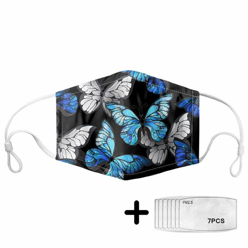 Floral Butterfly Mask with Filters