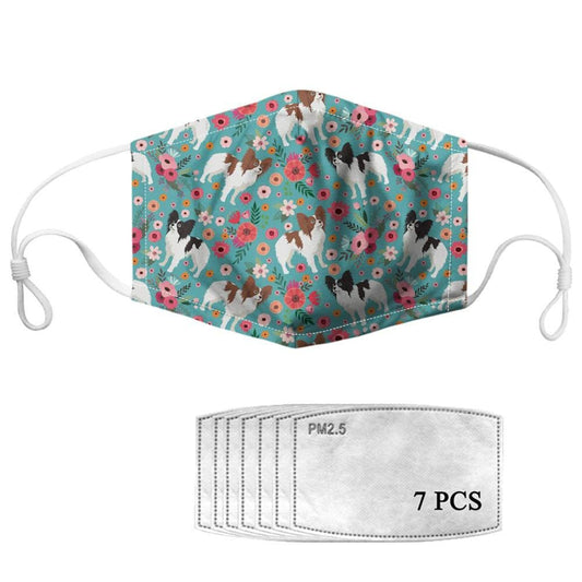 Floral Pug Mask with Filters