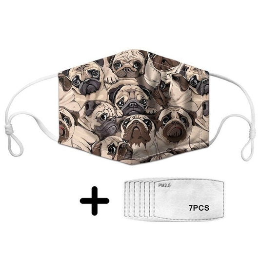 Mops-Pack-Maske mit Filtern