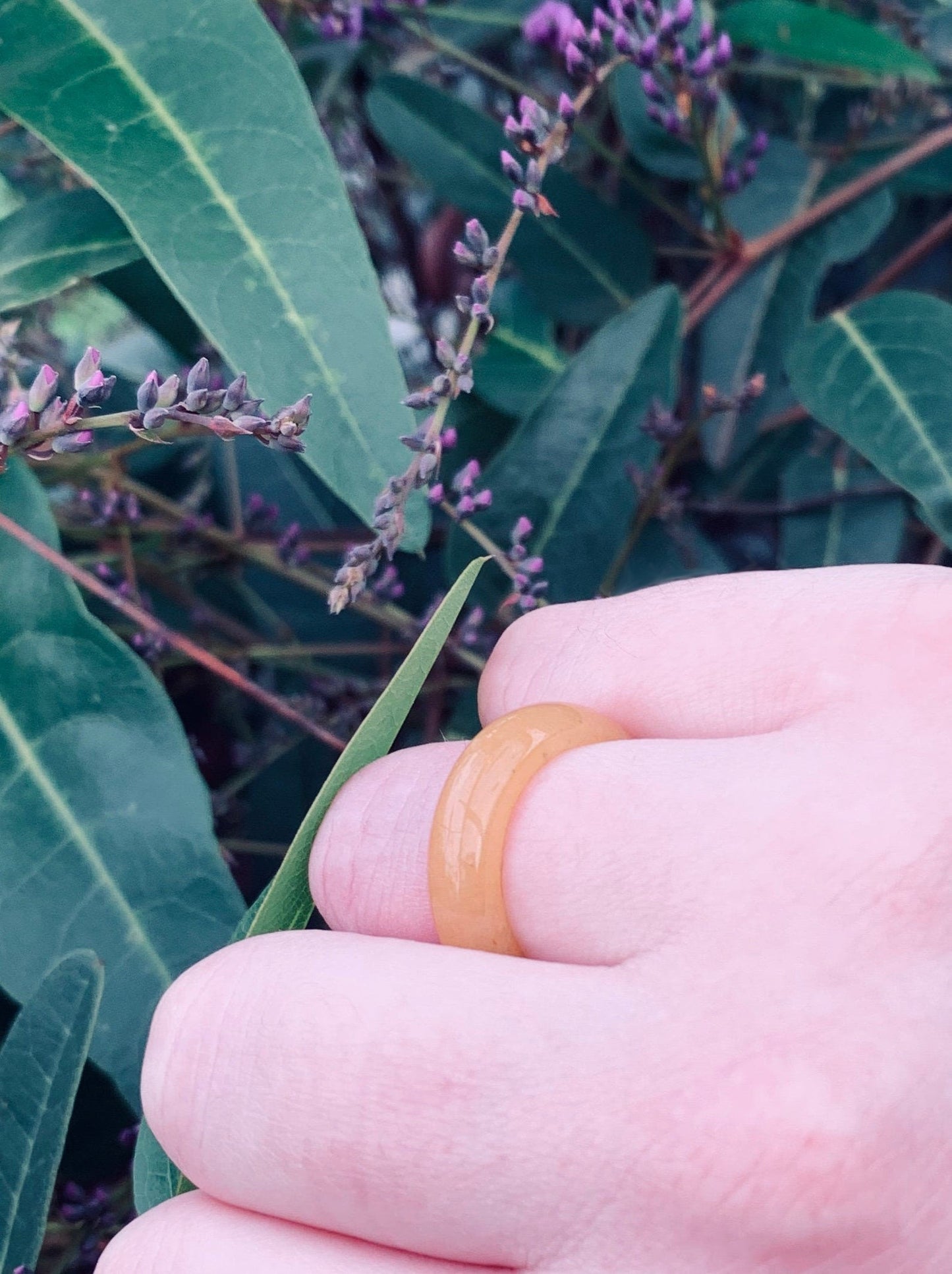 Yellow Jade Gemstone Ring