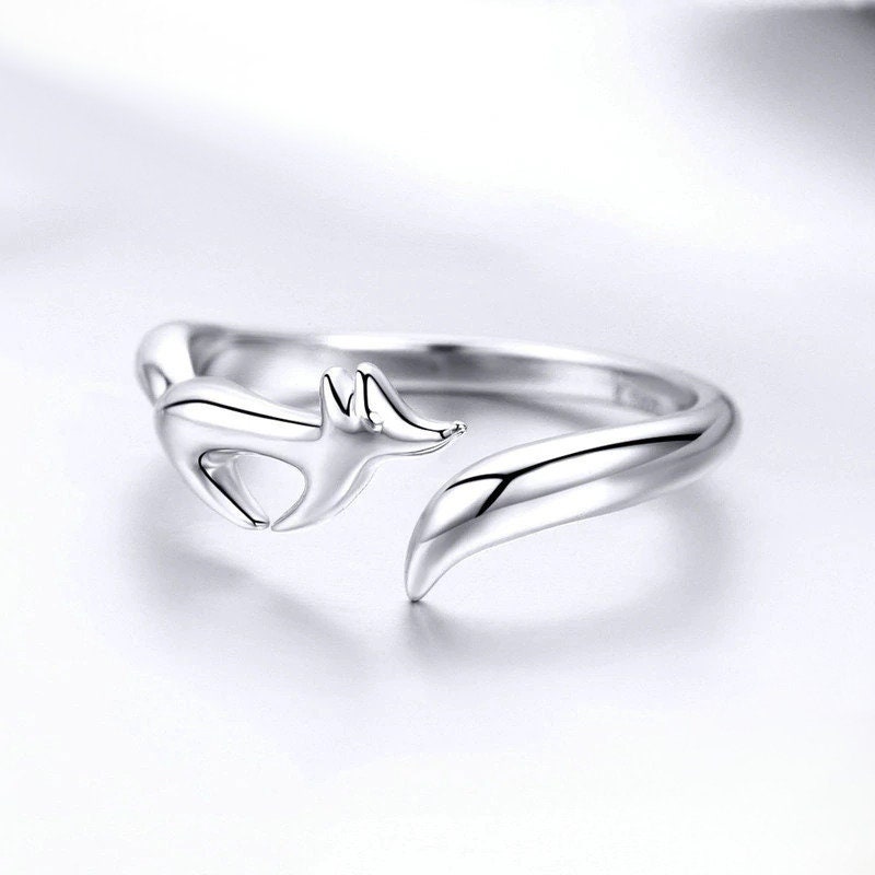 Bague Renard Argenté en Argent Sterling 925