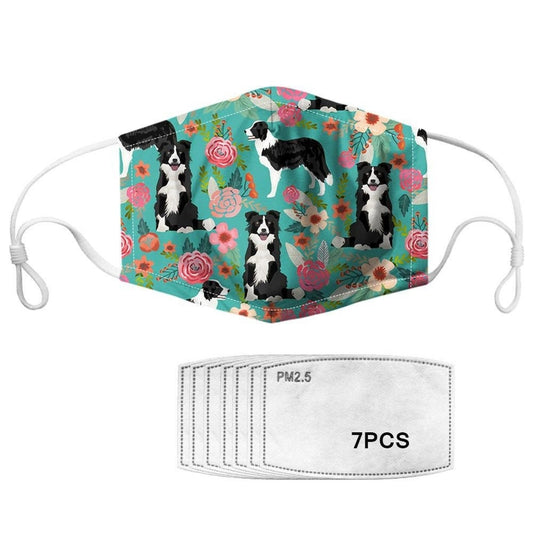 Blue Border Collies Mask with Filters