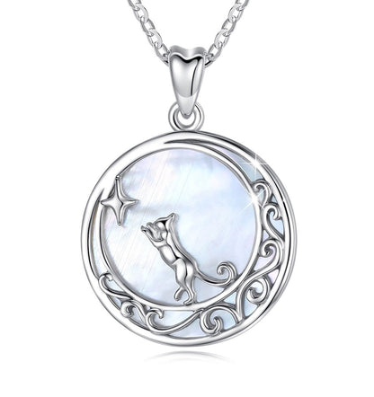 Collier chat en argent sterling 925 Atteignez les étoiles