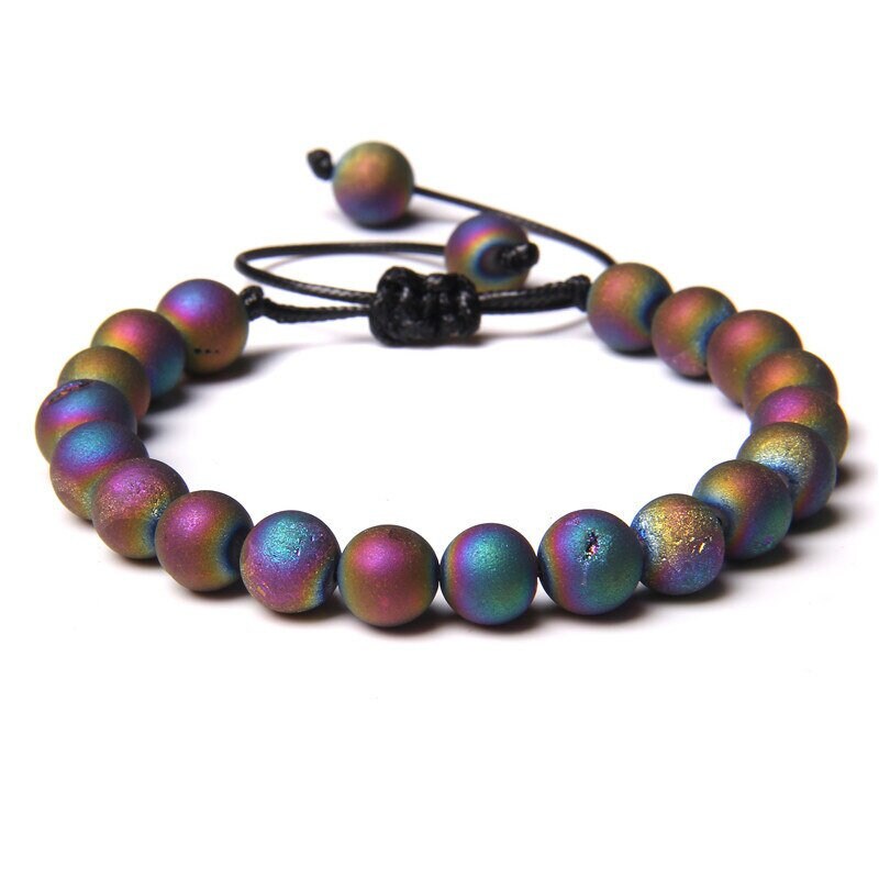 Rainbow Lava Stone Bracelet