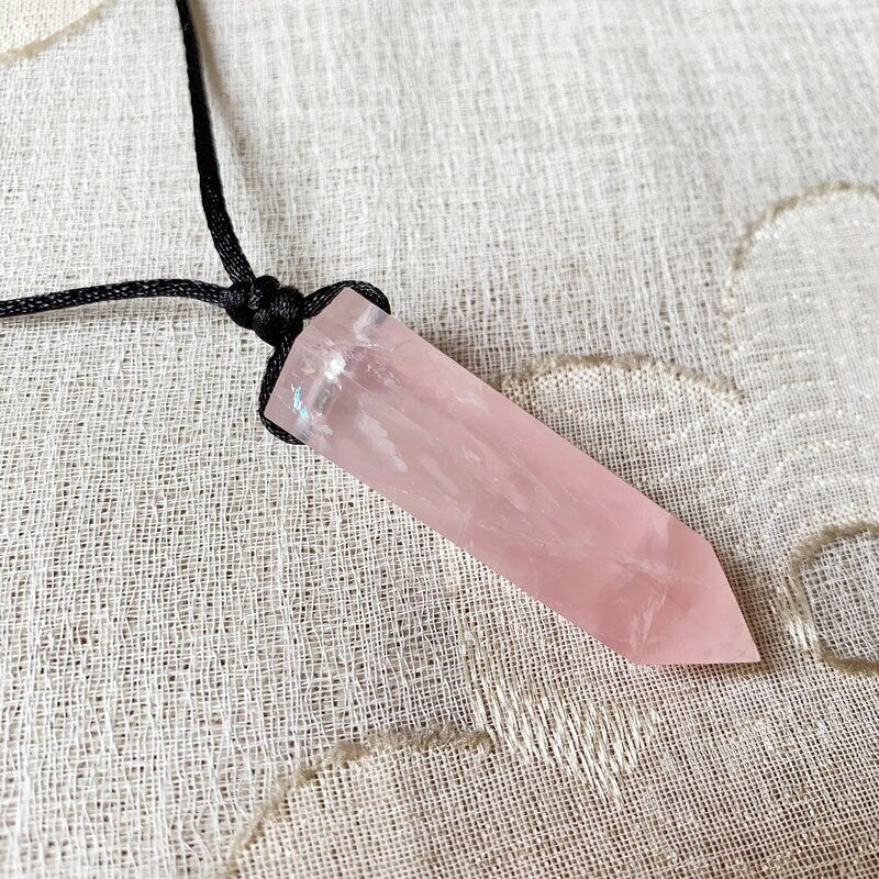 Raw Crystal Point Necklaces