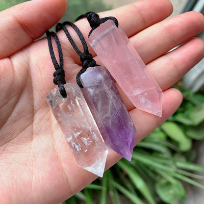 Raw Crystal Point Necklaces